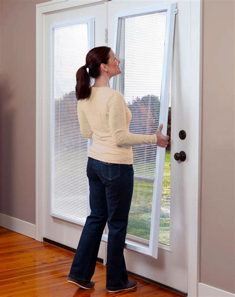 glass door inserts with mini blinds